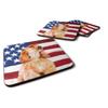 212 Main Cocker Spaniel Patriotic Foam Coaster 3.5 x 3.5 in. - Set of 4 view 1