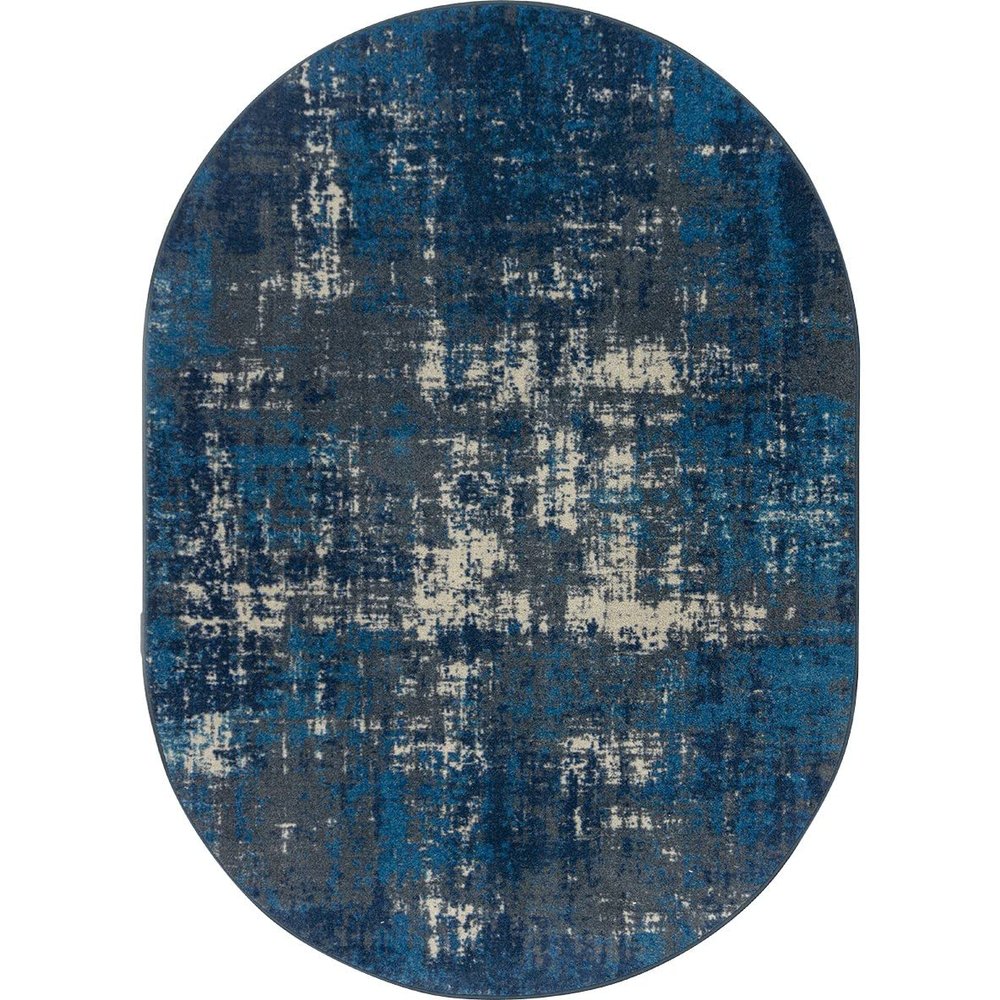 7 ft. 8 in. x 10 ft. 9 in. Terra Mae Children Oval Rug Marine