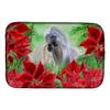 212 Main Shih Tzu Poinsettas Dish Drying Mat view 1