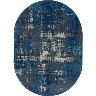 5 ft. 4 in. x 7 ft. 8 in. Terra Mae Children Oval Rug Marine