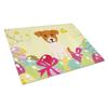 212 Main Easter Eggs Jack Russell Terrier Glass Cutting Board - Large view 1