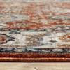 HomeRoots 508023 10 x 13 ft. Red Blue Ivory Gold & Navy Oriental Power Loom Stain Resistant Rectangle Area Rug with Fringe view 4