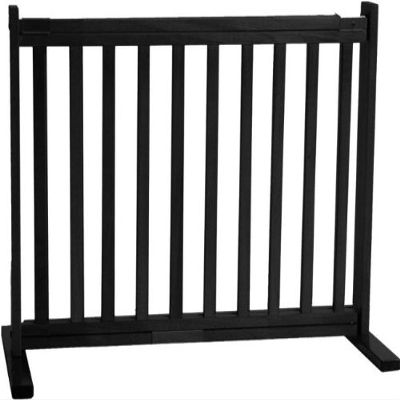 20 Inch All Wood Small Free Standing Gate - Black