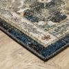 HomeRoots 509861 4 x 6 ft. Charcoal Blue Gold Rust & Beige Oriental Power Loom Stain Resistant Rectangle Area Rug view 2