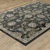 HomeRoots 509861 4 x 6 ft. Charcoal Blue Gold Rust & Beige Oriental Power Loom Stain Resistant Rectangle Area Rug view 4