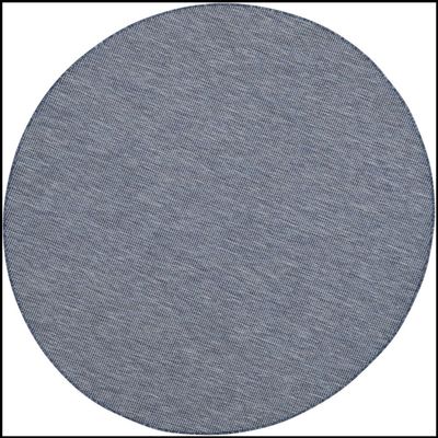 HomeRoots 522567 8 ft. Navy Blue Power Loom Round Area Rug