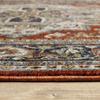 HomeRoots 508072 10 x 13 ft. Blue Beige Gray Gold Green & Rust Red Oriental Power Loom Stain Resistant Rectangle Area Rug with Fringe view 4