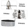 Holibanna 1pc Silver Christmas Candle Holder Rotatable Crafts Decorative Stand for Home Decoration for Parties and Festive Gatherings Table Centerpiece view 4