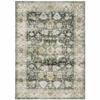 HomeRoots 510404 5 x 7 ft. Gray Charcoal Gold Brown Ivory Pale Sage & Light Blue Oriental Printed Stain Resistant Non Skid Rectangle Area Rug view 1