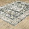 HomeRoots 510404 5 x 7 ft. Gray Charcoal Gold Brown Ivory Pale Sage & Light Blue Oriental Printed Stain Resistant Non Skid Rectangle Area Rug view 4