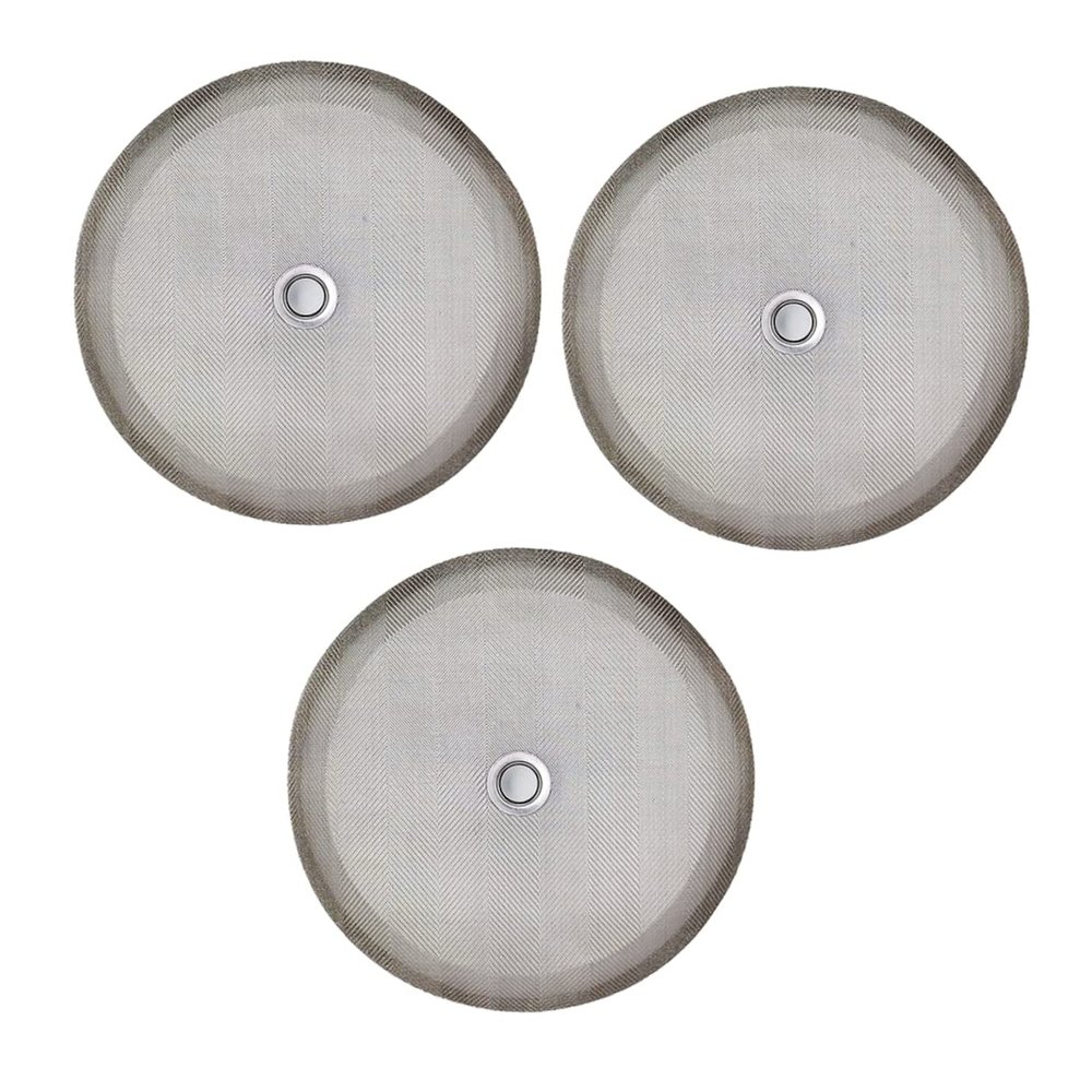 Zerodeko 3pcs Stainless Steel Filter Mesh Pot Accessory for Coffee Machines Strainer Tool with Excellent Filtration Easy to Use Portable