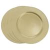 212 Main SARO 13 in. Round Classic Design Charger Plate - Gold Set of 4 view 1
