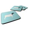 212 Main Dorper Sheep Blue Check Foam Coaster - Blue view 1