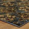 HomeRoots 510034 3 x 5 ft. Blue & Gold Oriental Power Loom Stain Resistant Rectangle Area Rug view 4