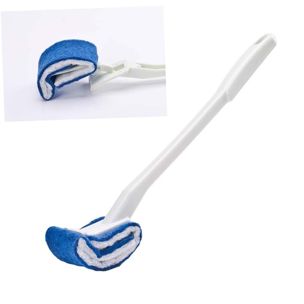 Amosfun Cleaning Toilet Brush Replaceable Soft Bristles with Plastic Handle for Deep Clean Toilet Brush for Home and Bathroom