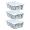 Plastic Storage Bin, Eucalyptus - Large - Pack of 3 view 1