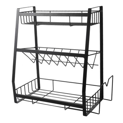Zerodeko 1pc Spice Rack Organizer for Kitchen Iron Material Non- Design for Seasoning Jars Oils and Utensils Space-saving Tabletop Holder for Home and
