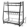 Zerodeko 1pc Spice Rack Organizer for Kitchen Iron Material Non- Design for Seasoning Jars Oils and Utensils Space-saving Tabletop Holder for Home and view 1