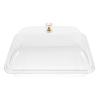 BESTOYARD Acrylic Serving Tray with Lid 11 Inch Clear Square Buffet Tray Multi-Function Dessert Fruit for Home Restaurant Use view 1