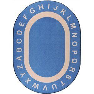 212 Main Endless Alphabet Rug 7 ft. 8 in. x 10 ft. 9 in. Oval - Seaside, BA2998914