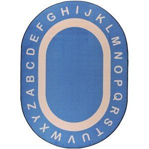 212 Main Endless Alphabet Rug 7 ft. 8 in. x 10 ft. 9 in. Oval - Seaside, BA2998914