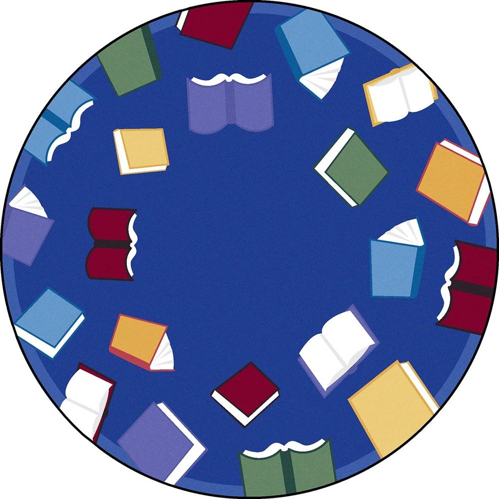 7 ft. x 7 in. Fly Away with Reading Round Rug Multi Color