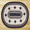 212 Main Oval Patch Rug - Black Stars view 1