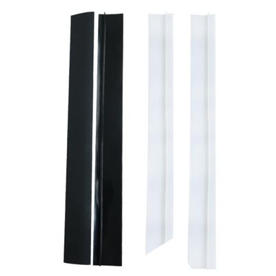 Zerodeko 4Pcs Silicone Stove Counter Gap Covers T-shaped Sealing Strip for Kitchen Heat Resistant Easy to Clean Non-slip Fingerprint Resistant Fits Standard and Non-standard Black White