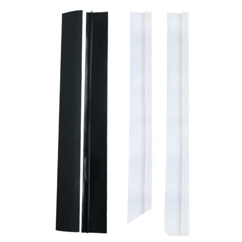 Zerodeko 4Pcs Silicone Stove Counter Gap Covers T-shaped Sealing Strip for Kitchen Heat Resistant Easy to Clean Non-slip Fingerprint Resistant Fits Standard and Non-standard Black White