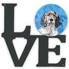 11.5 x 11.75 in. Blue English Setter Metal Artwork Love Wall Decor view 1