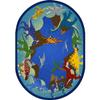 7 ft. 8 in. x 10 ft. 9 in. Dino Parade Children Oval Rug Multi Color view 1