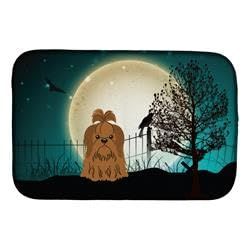 212 Main Halloween Scary Shih Tzu Chocolate Dish Drying Mat