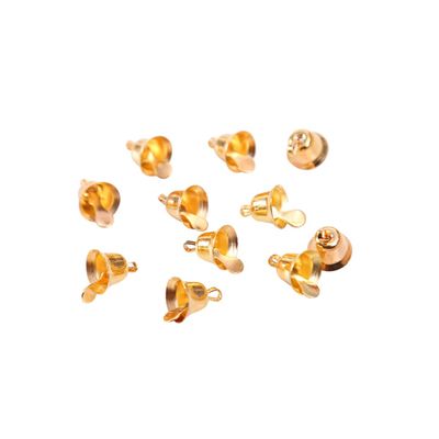 Anneome 20pcs Golden Metal Small Ornaments for Christmas Tree Decorations Crafts Holiday Decor and Jewelry Pendants Cheerful Sounding Bells