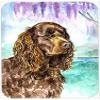 American Water Spaniel Glass Cutting Board - Large- 15 x 12 in. view 1