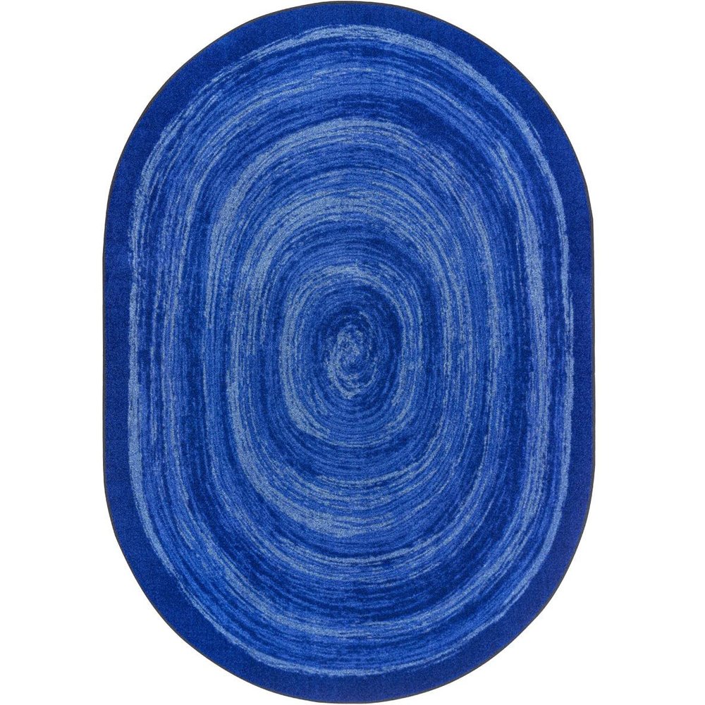 5 ft. 4 in. x 7 ft. 8 in. Feeling Fun Children Oval Rug Blue