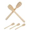 Zerodeko 5pcs Wooden Honey Dipper Stirrer Honey Mixing Sticks for Syrup and Viscous Liquids Easy to Clean Lacquer Random Handle Style view 1