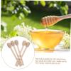 Zerodeko 5pcs Wooden Honey Dipper Stirrer Honey Mixing Sticks for Syrup and Viscous Liquids Easy to Clean Lacquer Random Handle Style view 3