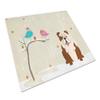 212 Main Between Friends English Bulldog Brindle White Glass Cutting Board - Large view 1