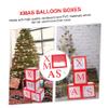 Holibanna 1set Xmas Balloon Boxes Decorative Cases Xmas Cards for Christmas Party Backdrop for Festive Atmosphere Photo Props view 2