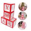 Holibanna 1set Xmas Balloon Boxes Decorative Cases Xmas Cards for Christmas Party Backdrop for Festive Atmosphere Photo Props view 3