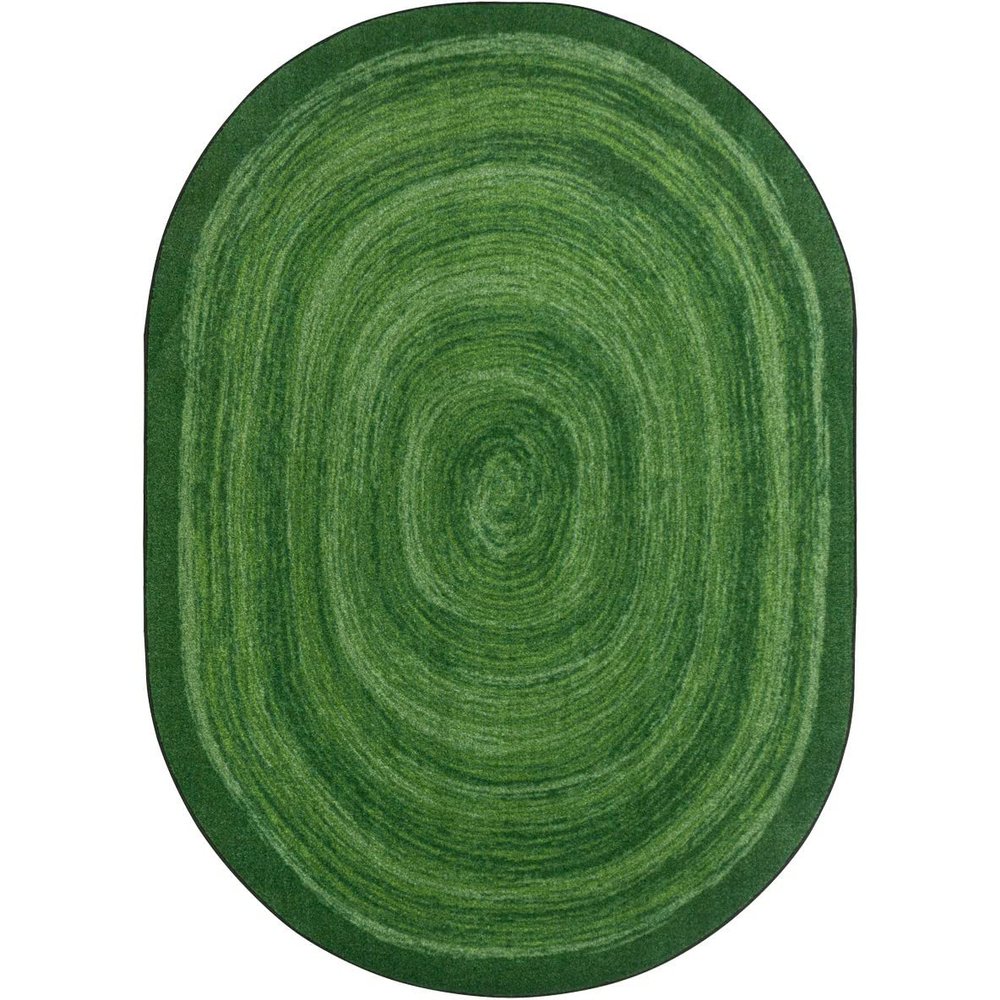 5 ft. 4 in. x 7 ft. 8 in. Feeling Fun Children Oval Rug Green