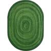 5 ft. 4 in. x 7 ft. 8 in. Feeling Fun Children Oval Rug Green view 1