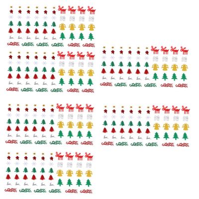 Holibanna 6packs Christmas Snowflake Confetti for Festive Table Decor Colorful Christmas Sequins for Holiday Parties Classroom Home Decoration Vibrant Plastic Confetti
