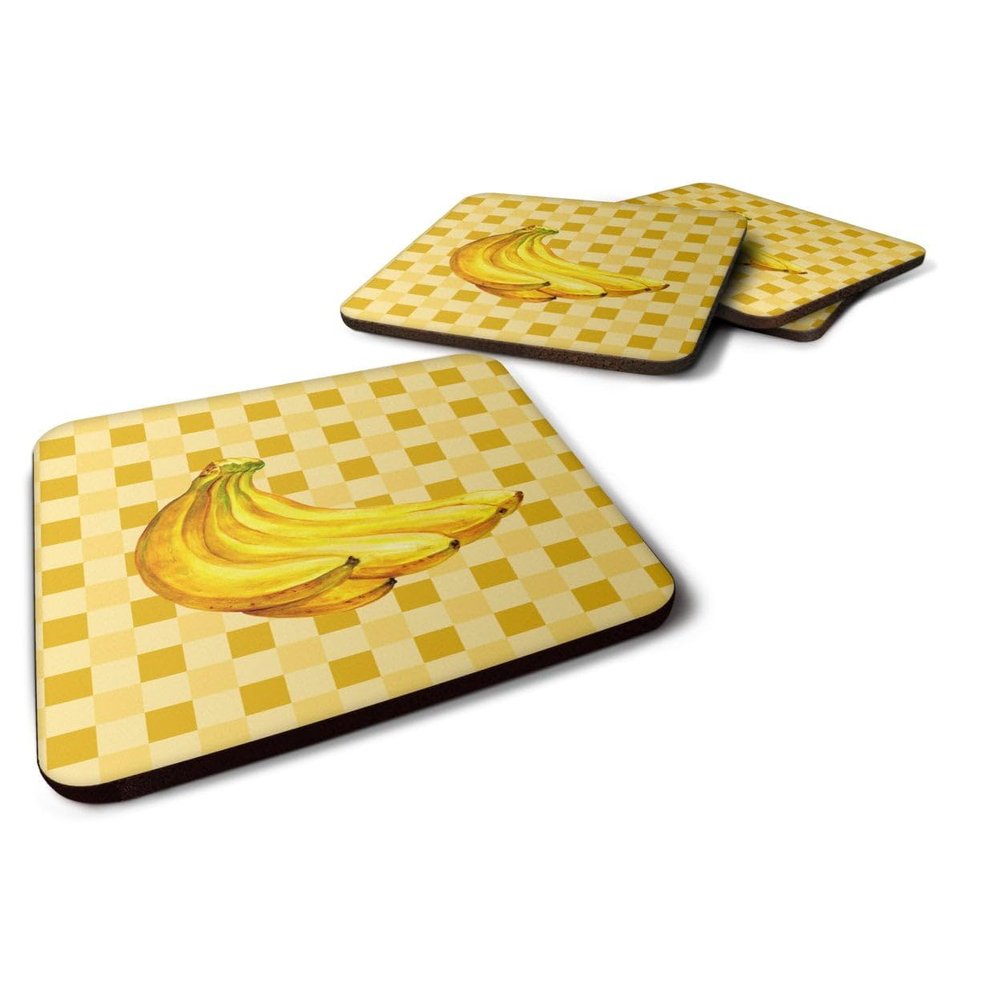212 Main Banana Bunch on Basketweave Foam Coasters - Set of 4