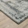 HomeRoots 508931 6 x 9 ft. Charcoal Gray Blue Ivory & Taupe Oriental Power Loom Stain Resistant Rectangle Area Rug view 4