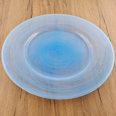 212 Main 13 in. Nuage Charger Plates Aqua - Set of 4