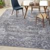 HomeRoots 522429 9 x 12 ft. Gray Floral Power Loom Distressed Washable Rectangle Traditional Area Rug view 2