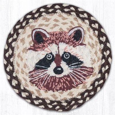 10 x 10 in. Raccoon Printed Trivet Round Rug
