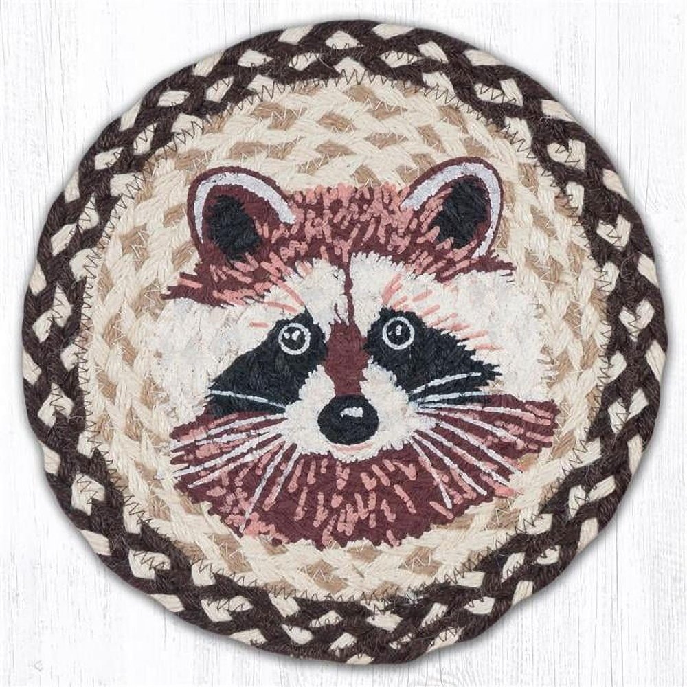 10 x 10 in. Raccoon Printed Trivet Round Rug