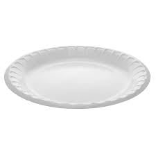 212 Main 9 in. Laminated Foam Dinnerware 1-Compartment Plate Black, Large